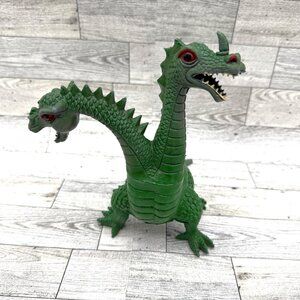 Vintage 1983 Imperial Two-Headed Dragon Figure, Made in Hong Kong
